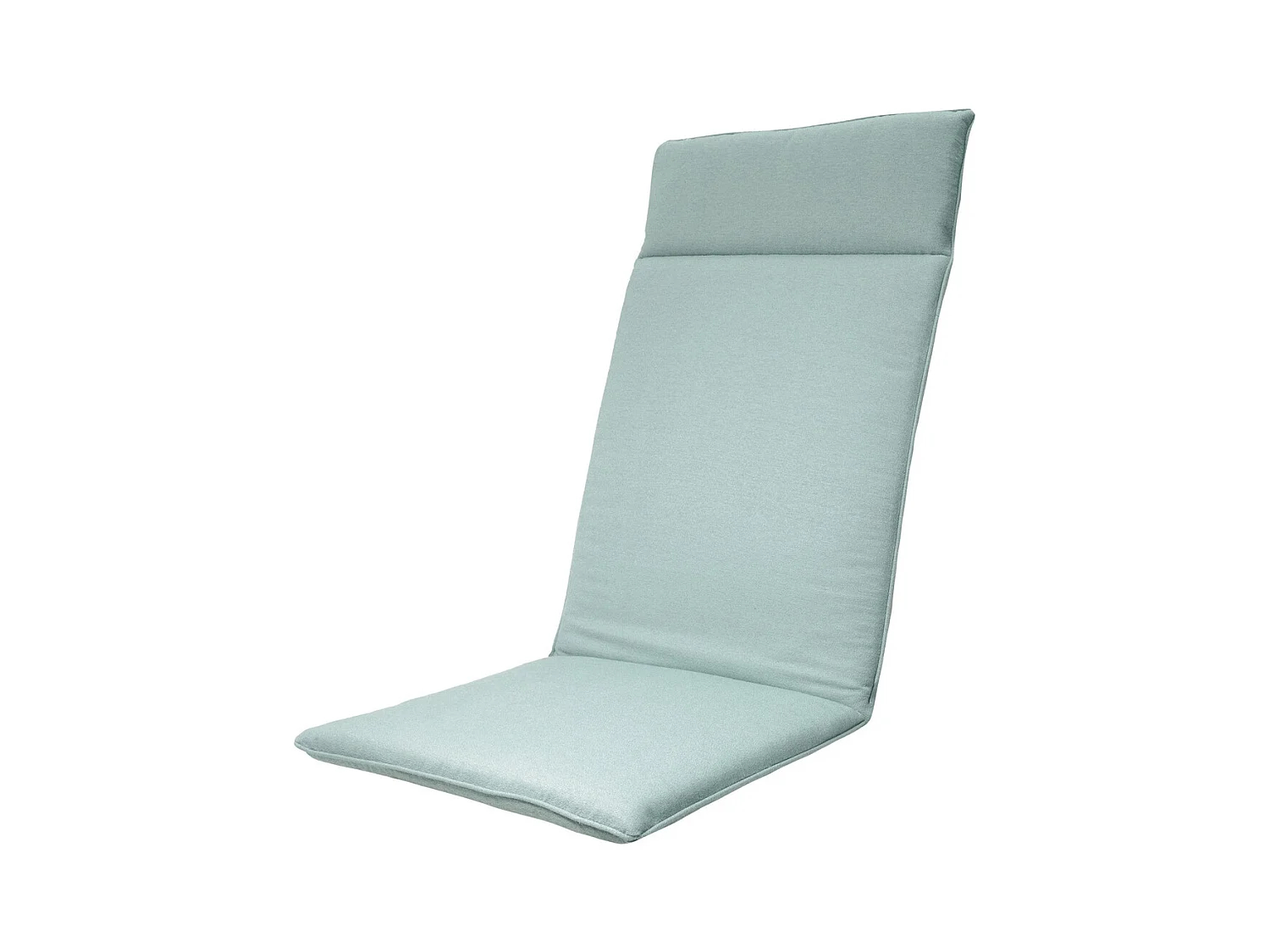 Coussin de chaise de jardin dossier haut Naples bleu azur - Env. 120 x 50 cm - Lot de 4