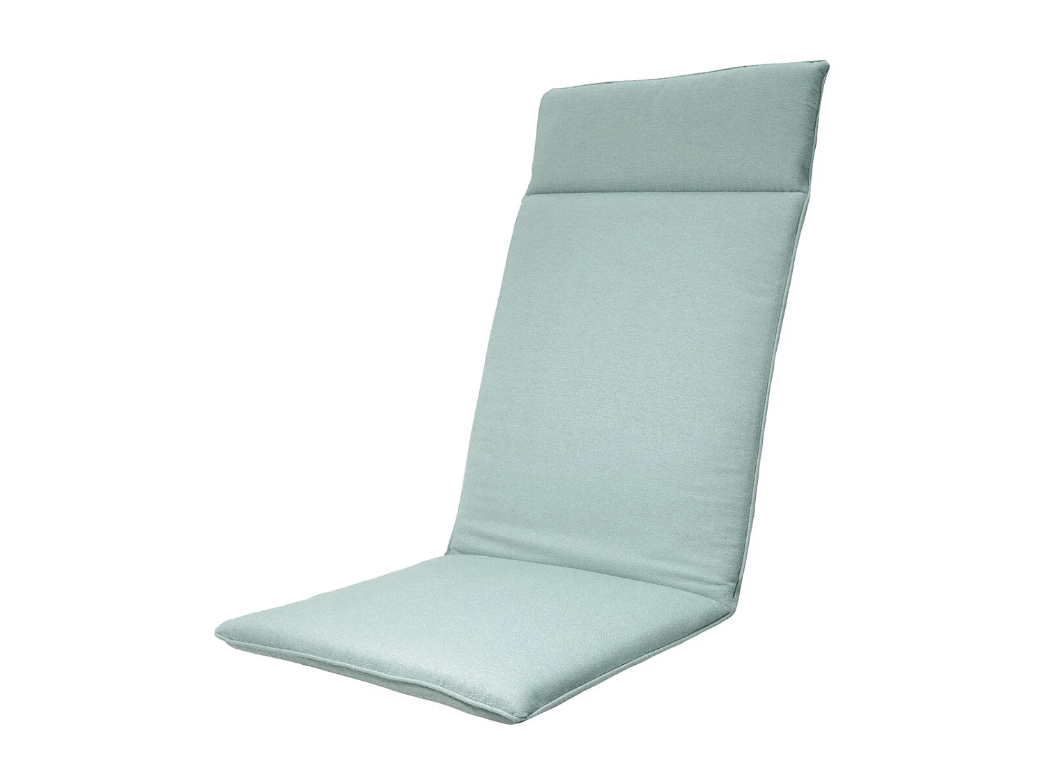 Coussin de chaise de jardin dossier haut Naples bleu azur - Env. 120 x 50 cm - Lot de 4