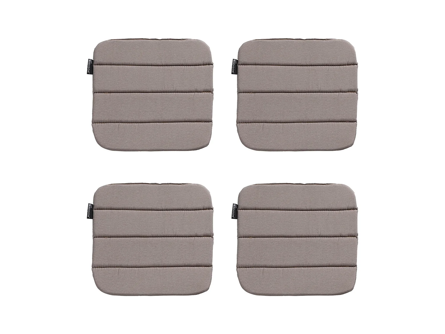 Coussin d'assise Panama taupe - Env. 40x40 cm - Lot de 4