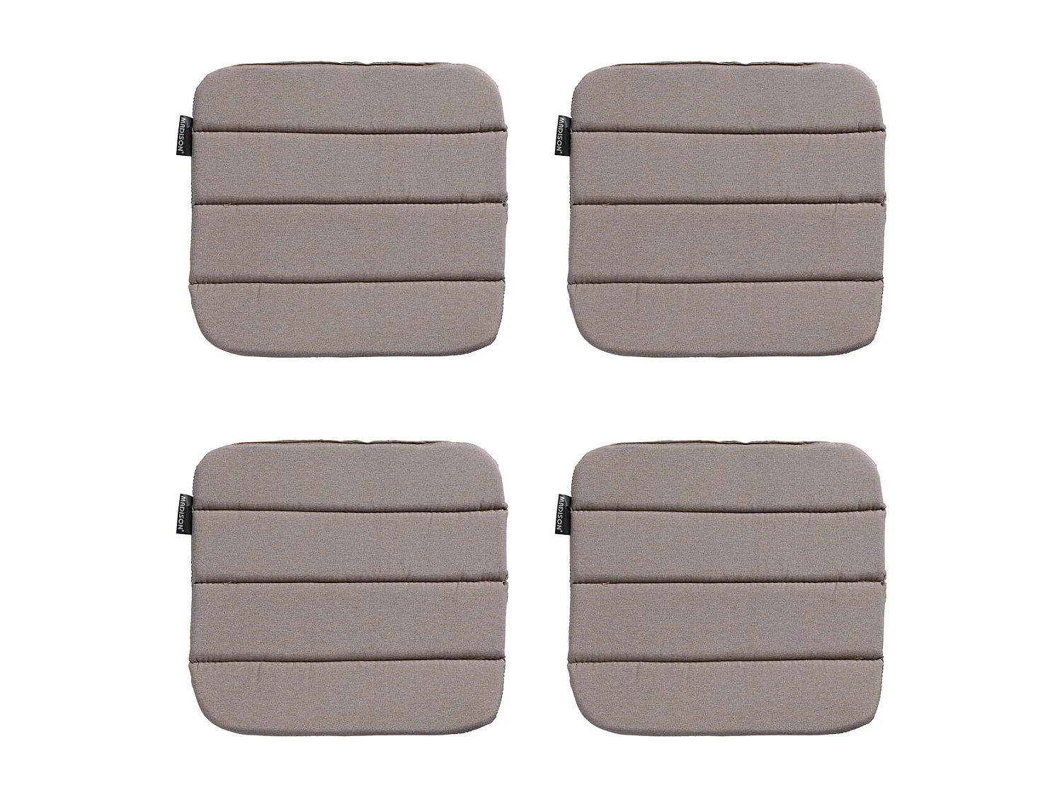 Coussin d'assise Panama taupe - Env. 40x40 cm - Lot de 4