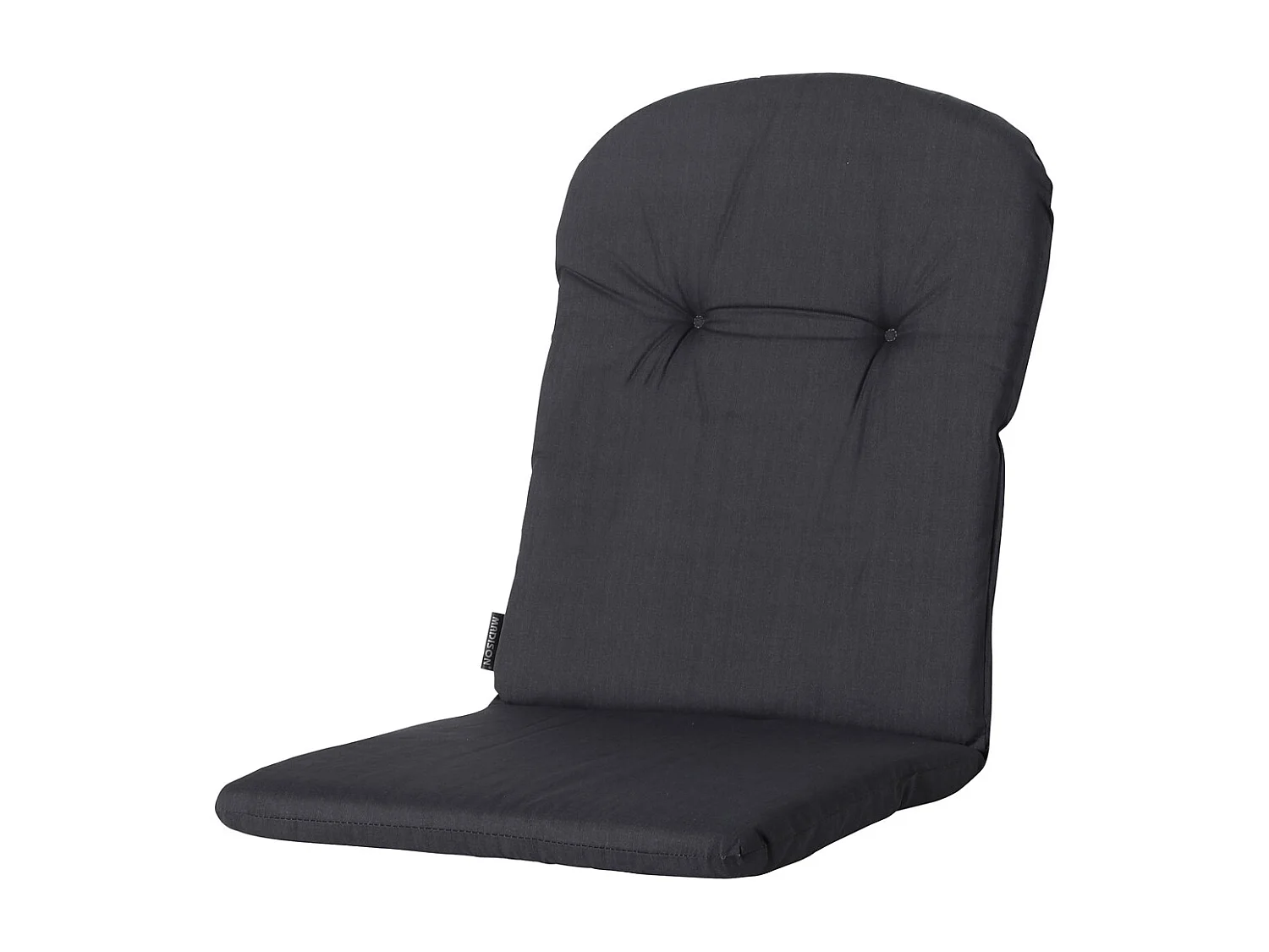 Coussin de fauteuil haut dossier Basic noir - Environ 96 x 45 cm - Lot de 4