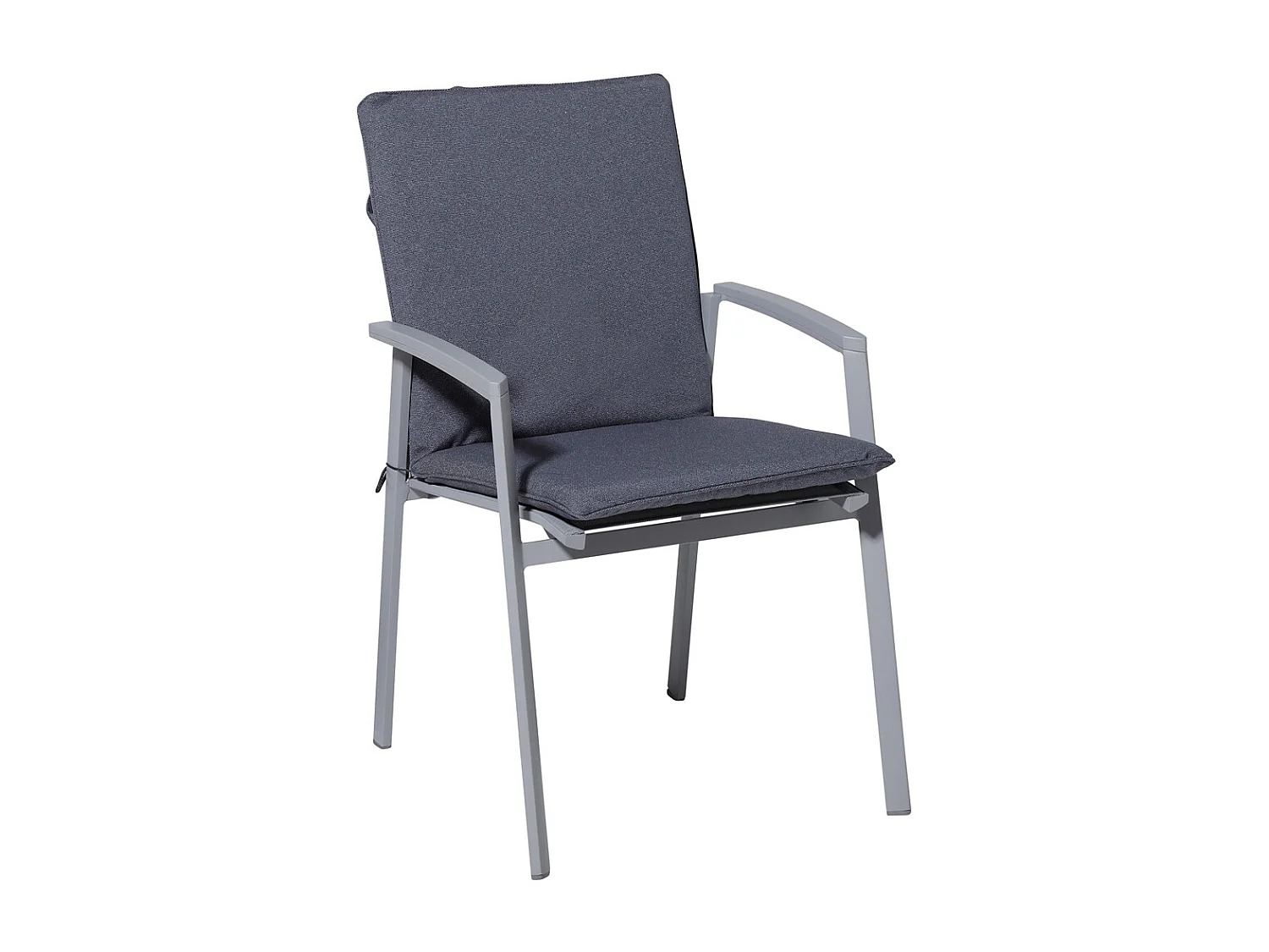 Coussin de chaise empilable Manchester gris denim - Environ 97 x 49 cm - Lot de 4