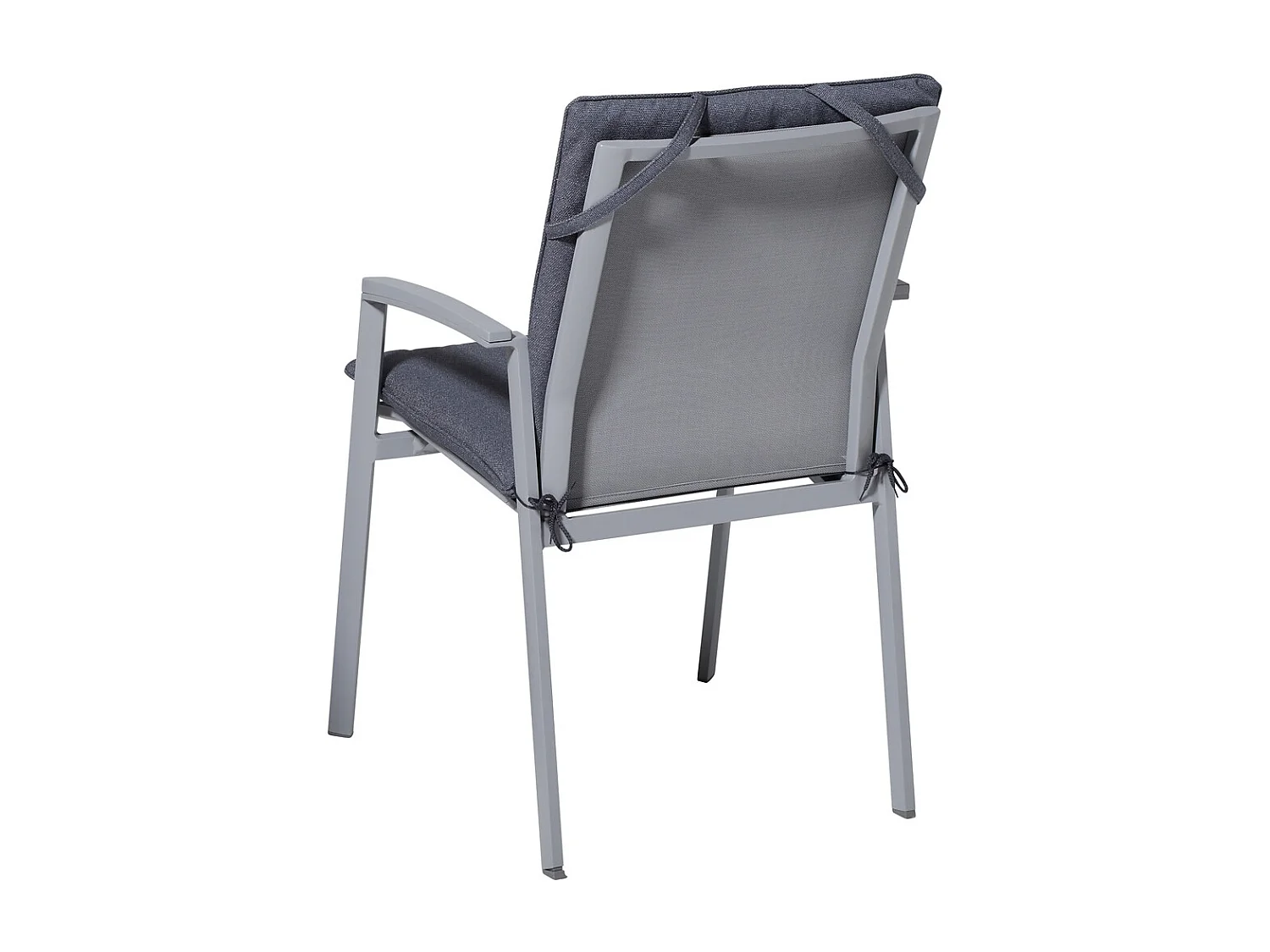 Coussin de chaise empilable Manchester gris denim - Environ 97 x 49 cm - Lot de 4