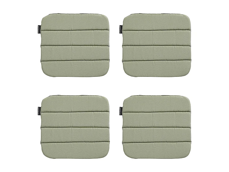 Coussin d'assise Panama sauge - Environ 40 x 40 cm - Lot de 4