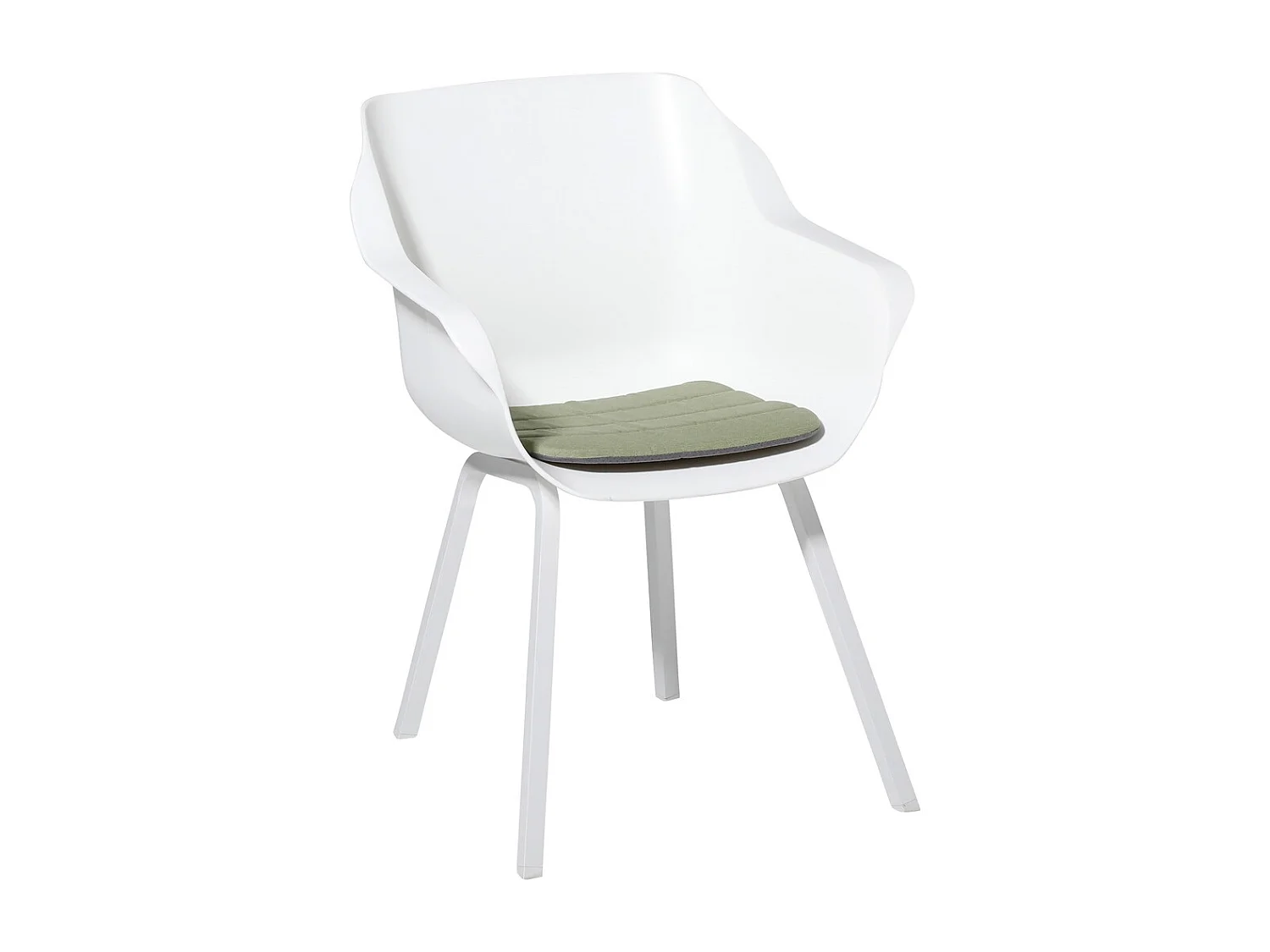 Cojín de asiento Panamá salvia - Aprox. 40x40 cm - Juego de 4