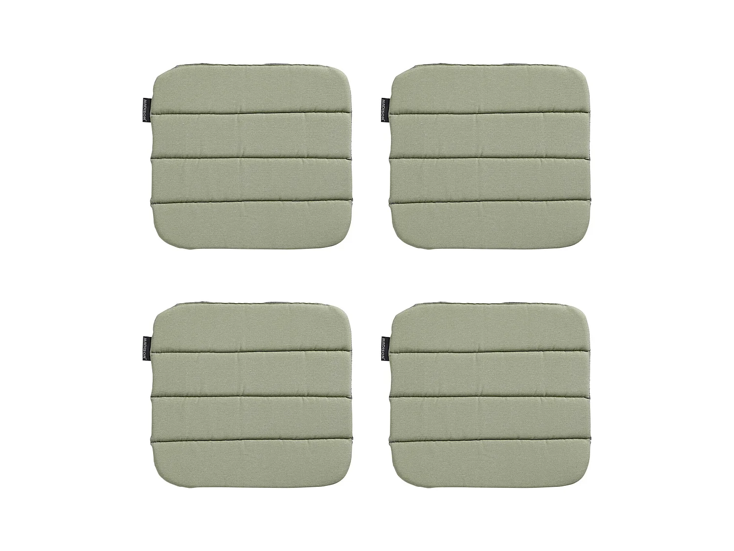 Coussin d'assise Panama sauge - Environ 40 x 40 cm - Lot de 4
