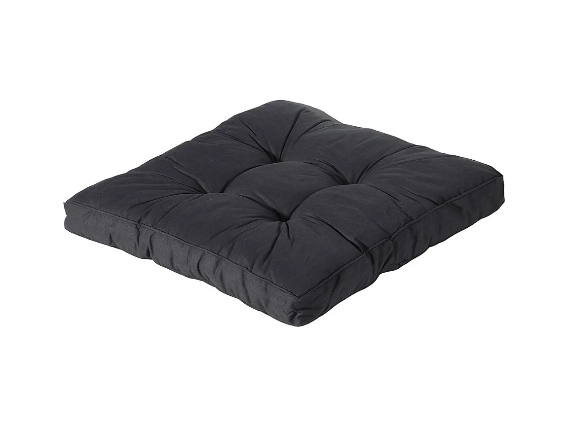 Coussin d'assise Florance Basic noir - Environ 73 x 73 cm - Lot de 2