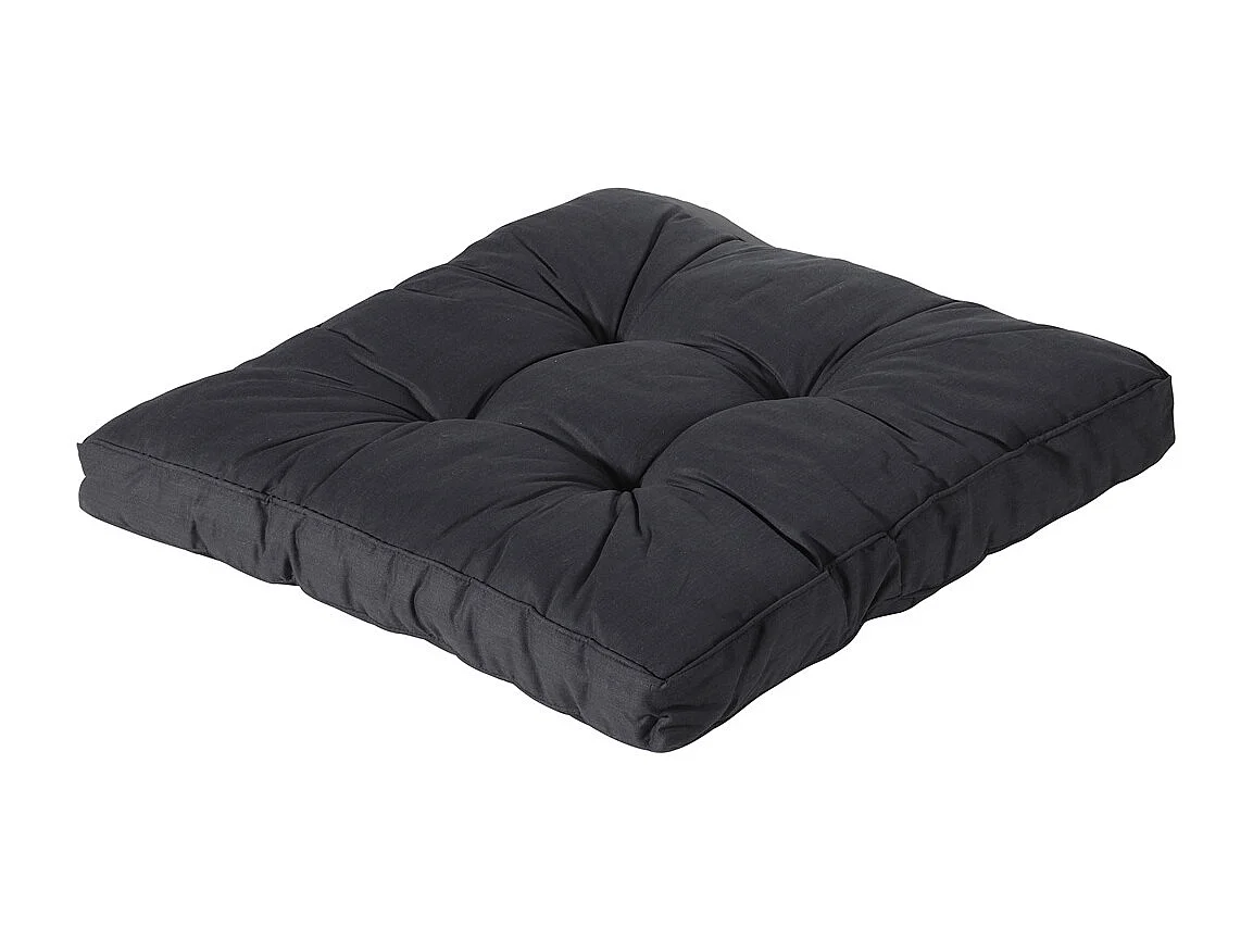 Coussin d'assise Florance Basic noir - Environ 73 x 73 cm - Lot de 2