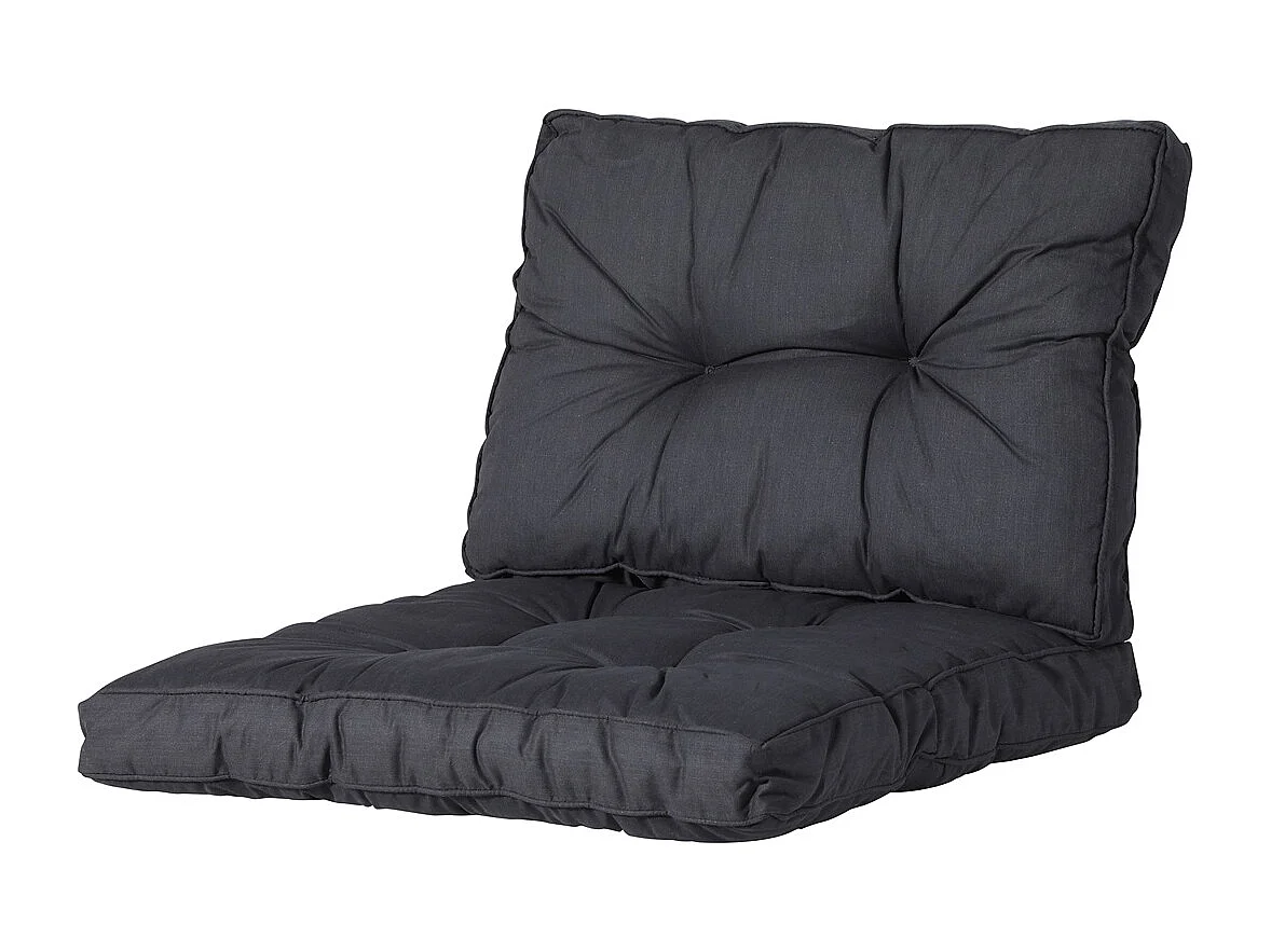Coussin d'assise Florance Basic noir - Environ 73 x 73 cm - Lot de 2
