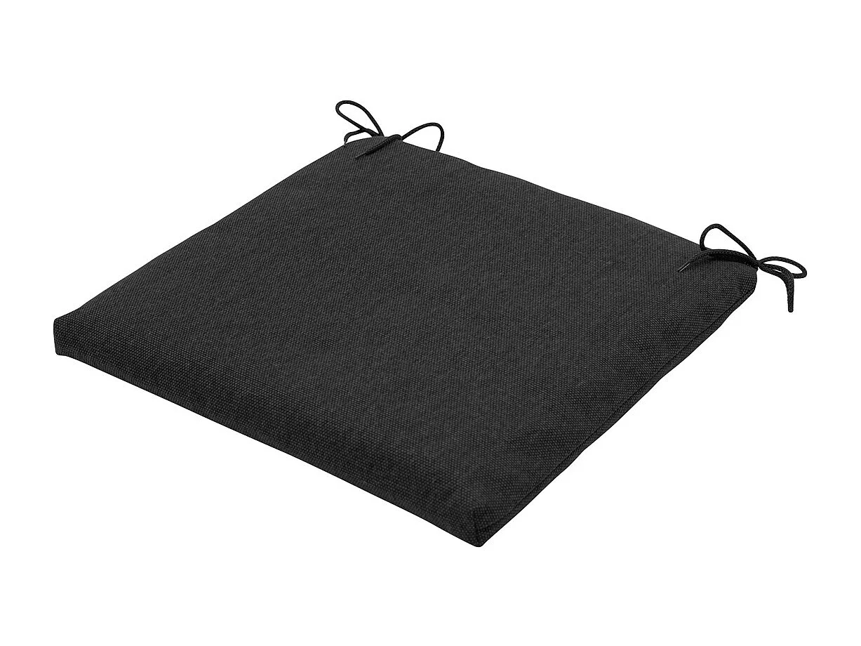 Cojín de asiento Lona negra eco+ - Aprox. 40x40 cm - Juego de 4