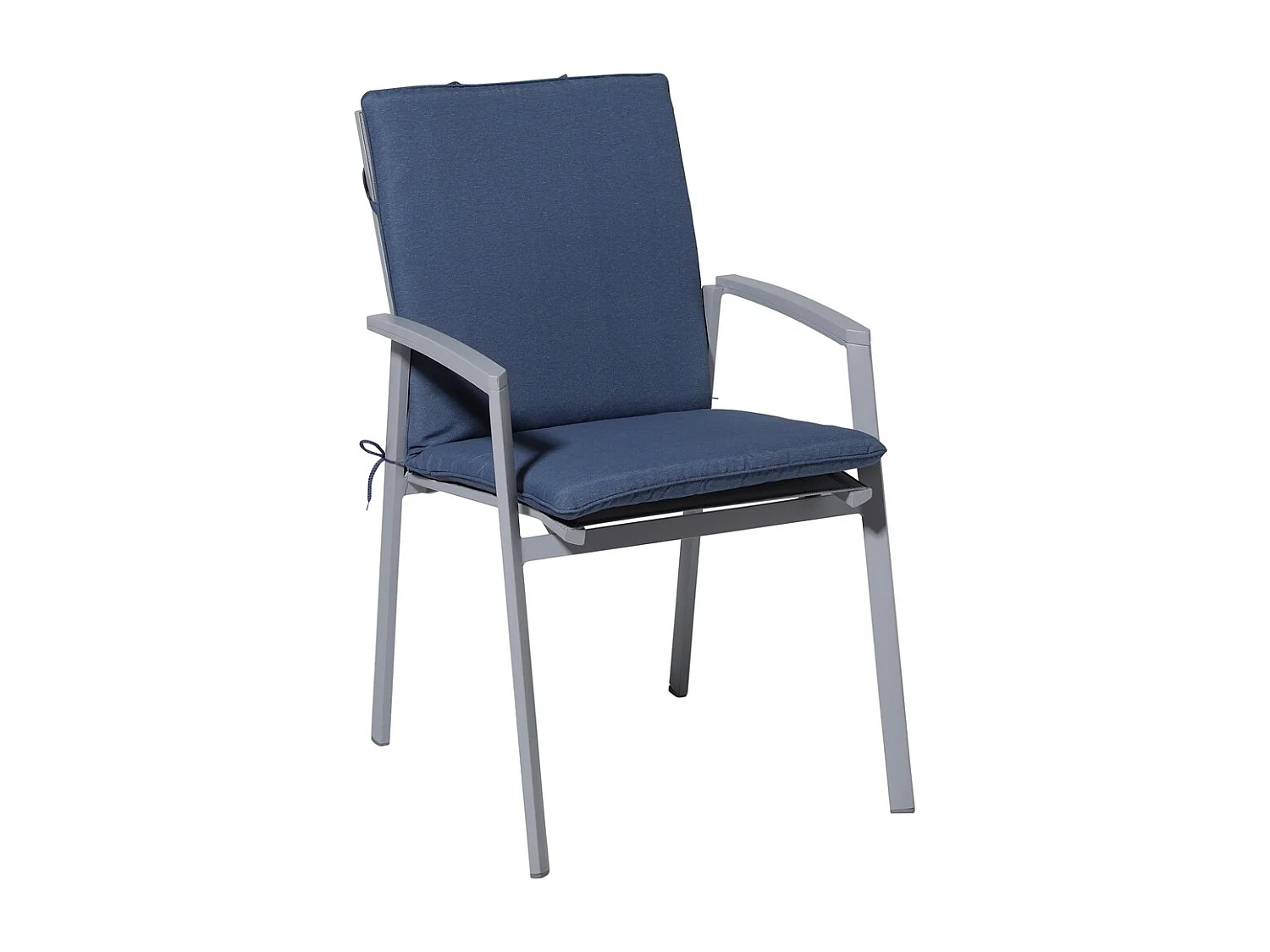 Cojín apilable para silla Panamá azul zafiro - Aprox. 97x49 cm - Juego de 4