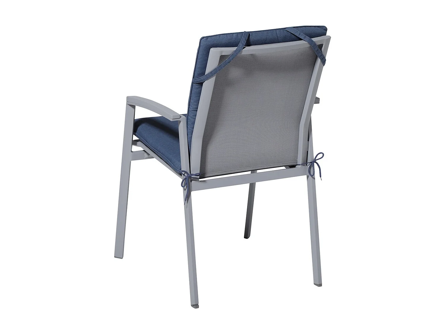 Cojín apilable para silla Panamá azul zafiro - Aprox. 97x49 cm - Juego de 4