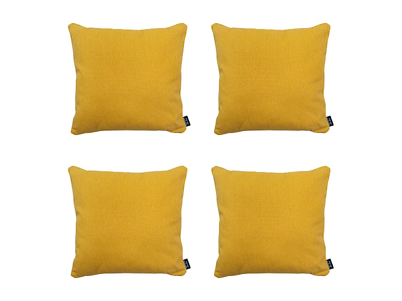 Cojín decorativo Lona dorada eco+ - Aprox. 50x50 cm - Juego de 4