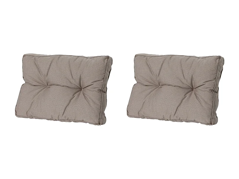 Coussin d'assise Florance Rib foie - Env. 43x60 cm - Lot de 2