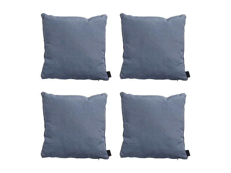 Coussin Panama bleu saphir - Environ 60 x 60 cm - Lot de 4