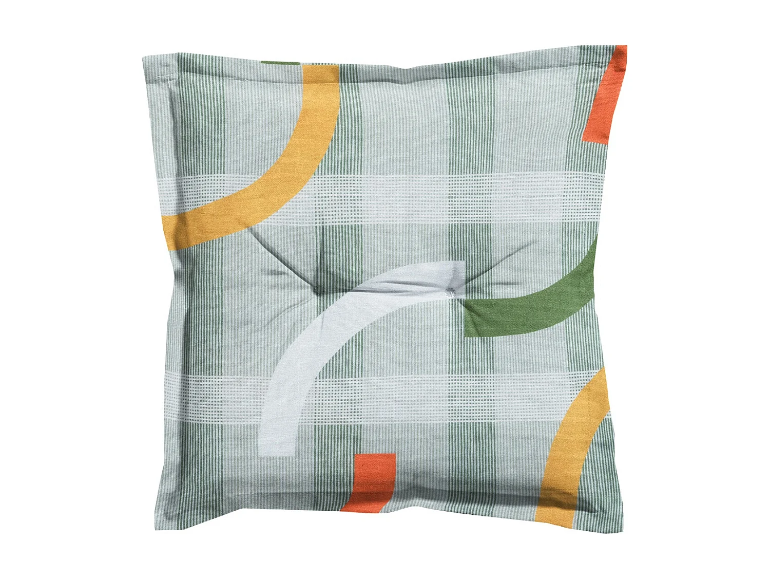 Coussin d'assise Tess orange - Environ 50x50 cm - Lot de 4