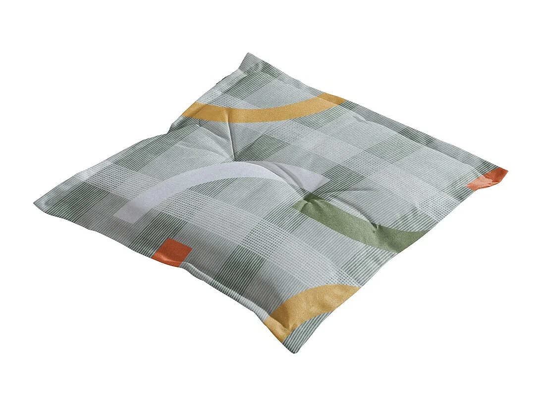 Coussin d'assise Tess orange - Environ 50x50 cm - Lot de 4