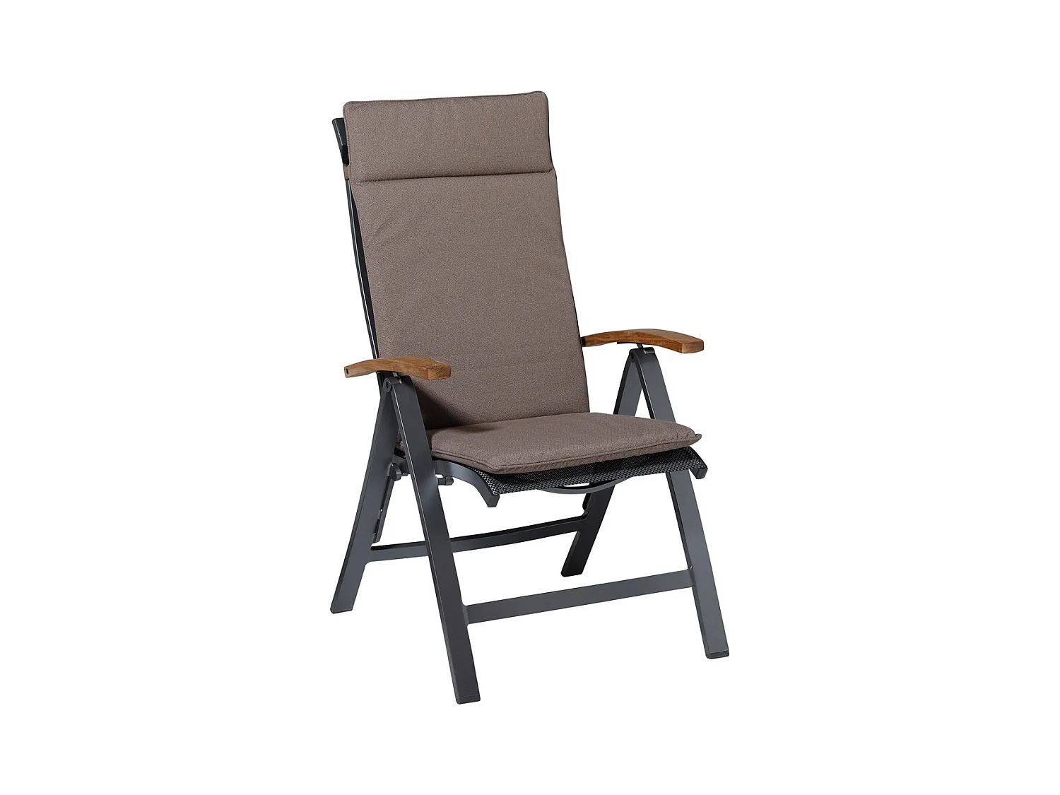 Gartenstuhlauflage High Back Manchester taupe - Ca. 120x50 cm - 4er Set