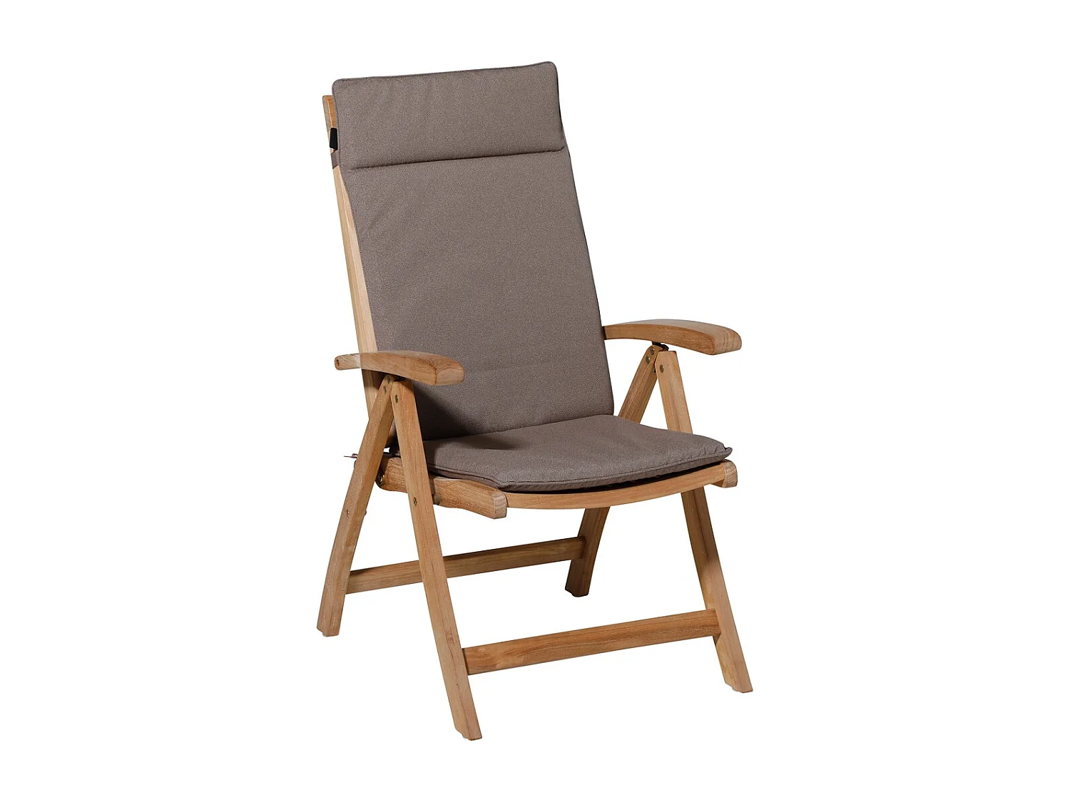 Coussin de chaise de jardin haut dossier Manchester taupe - Environ 120 x 50 cm - Lot de 4