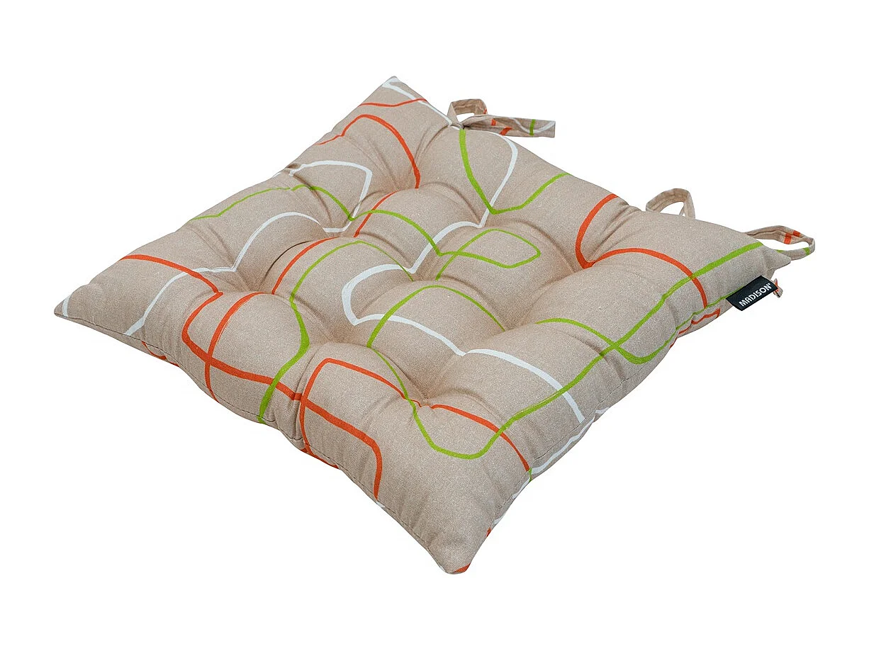 Coussin d'assise Toscane Joah terra - Env. 46x46 cm - Lot de 4