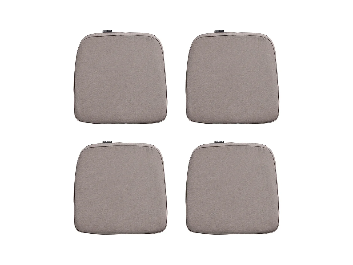 Coussin d'assise en osier Panama taupe - Env. 48x48 cm - Lot de 4