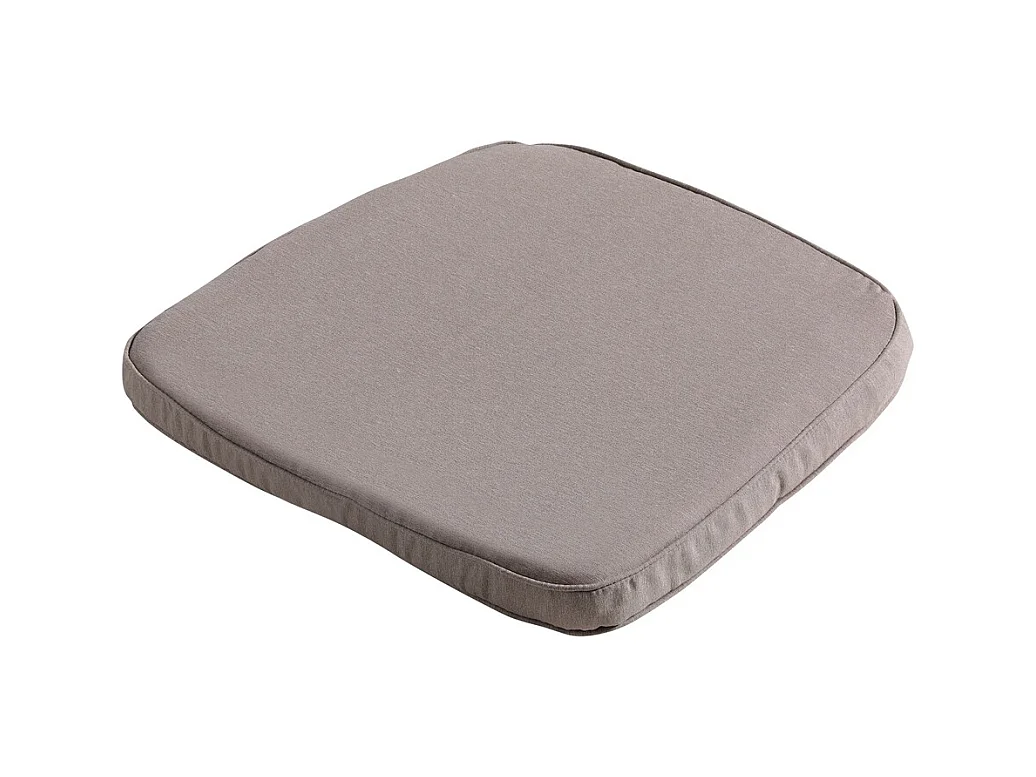 Coussin d'assise en osier Panama taupe - Env. 48x48 cm - Lot de 4
