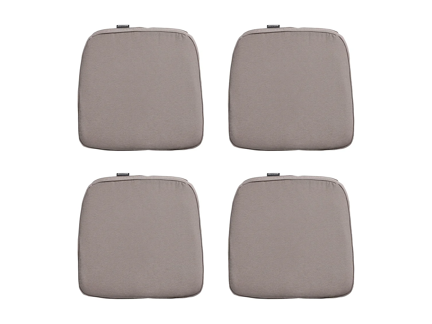 Coussin d'assise en osier Panama taupe - Env. 48x48 cm - Lot de 4