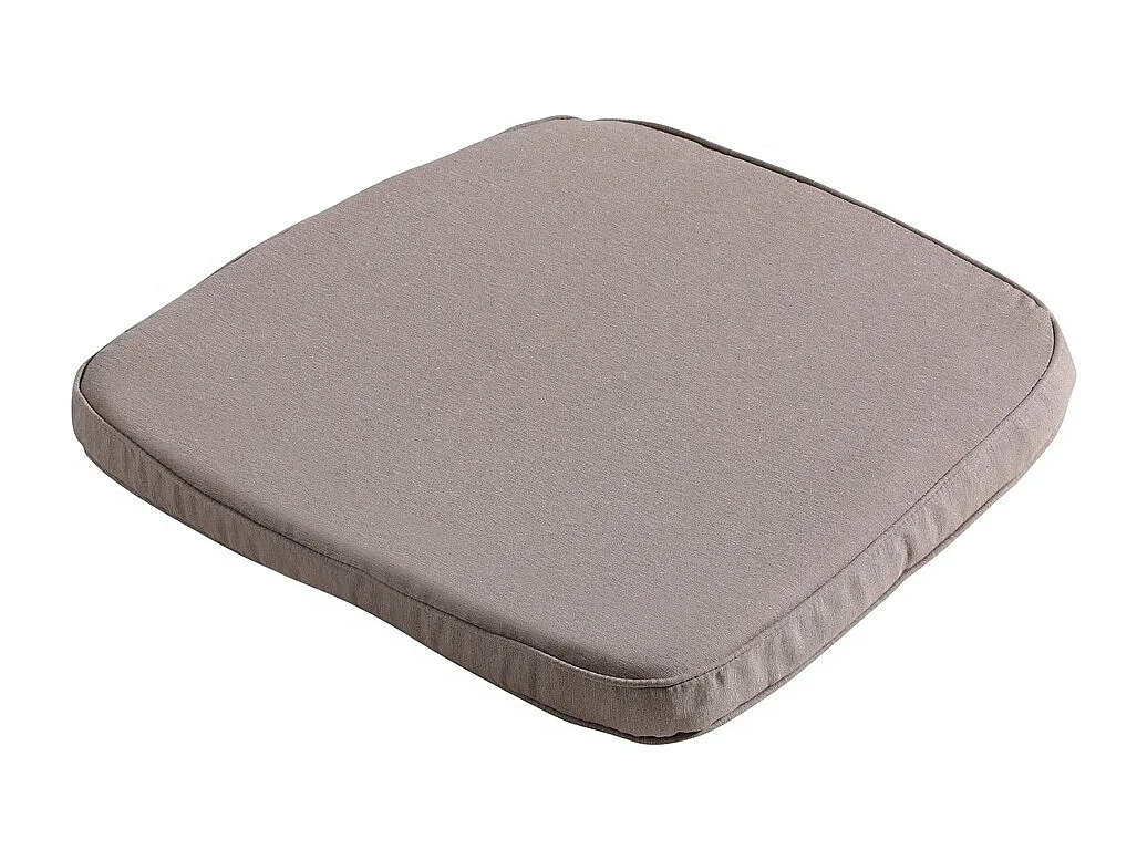 Coussin d'assise en osier Panama taupe - Env. 48x48 cm - Lot de 4