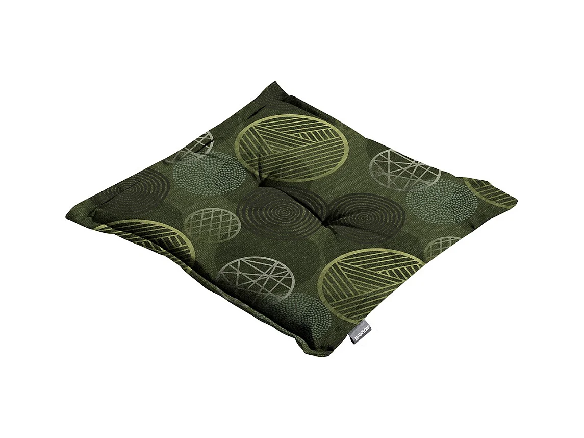 Coussin d'assise Circle vert - Environ 50x50 cm - Lot de 4