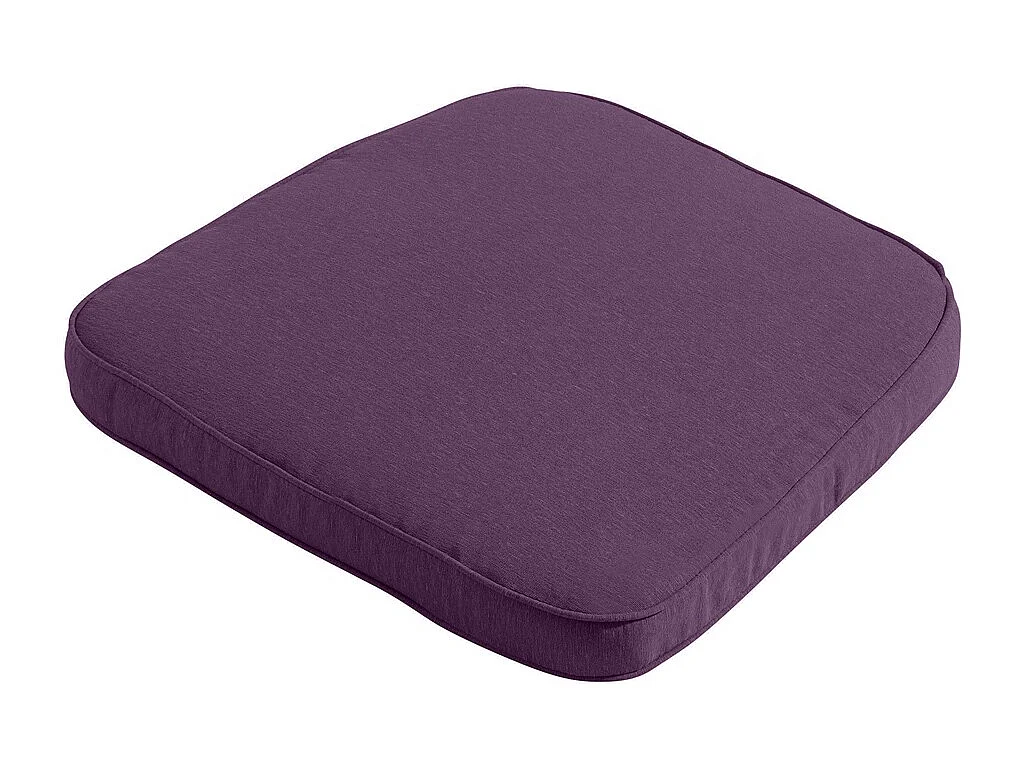 Coussin d'assise en osier Panama violet - Environ 48 x 48 cm - Lot de 4