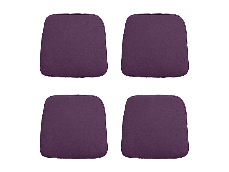 Zitkussen Wicker Panama purple - Ca. 48x48 cm - Set van 4