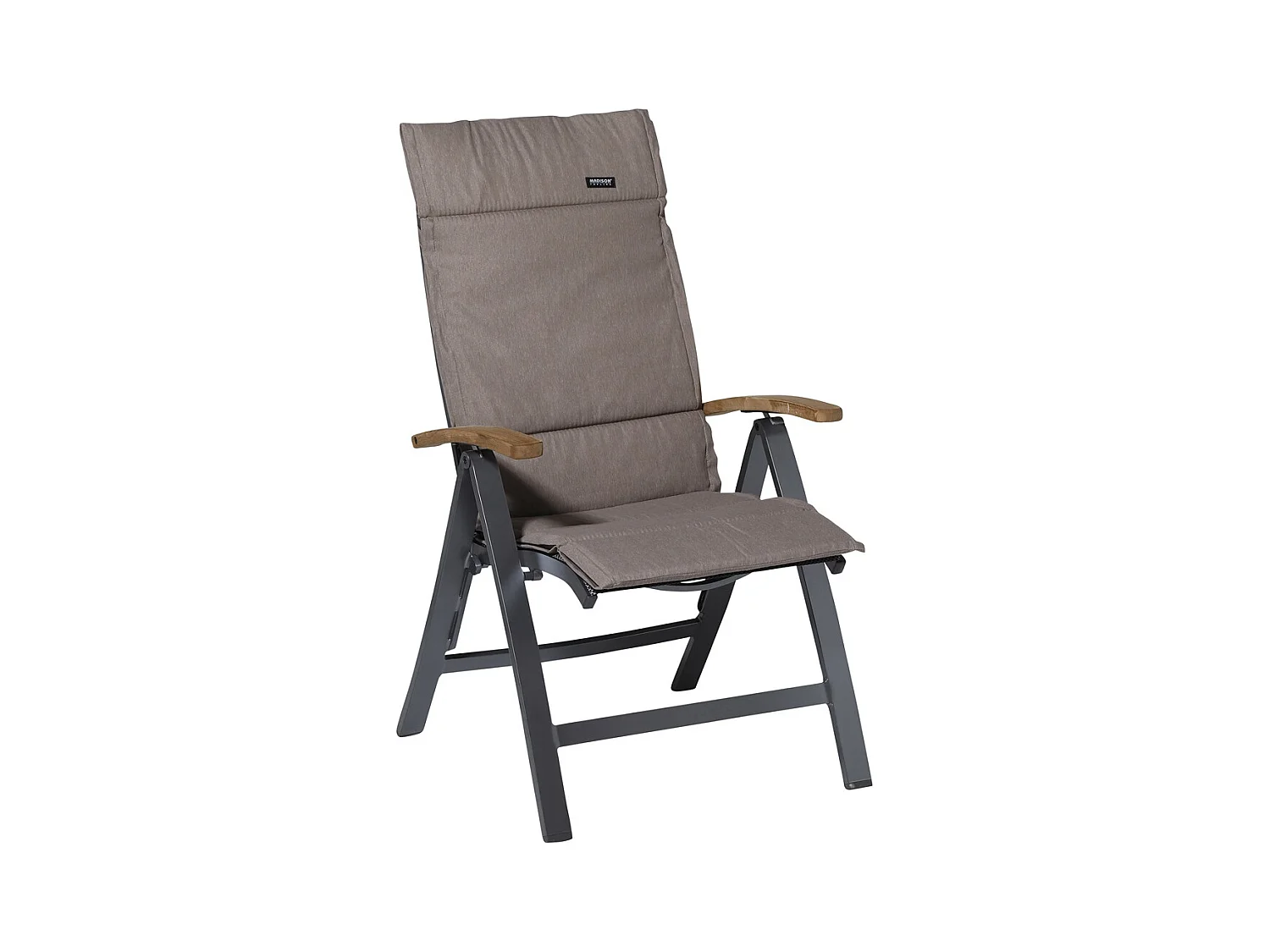 Coussin de jardin Fiber Deluxe Panama taupe - Env. 125x50 cm - Lot de 4