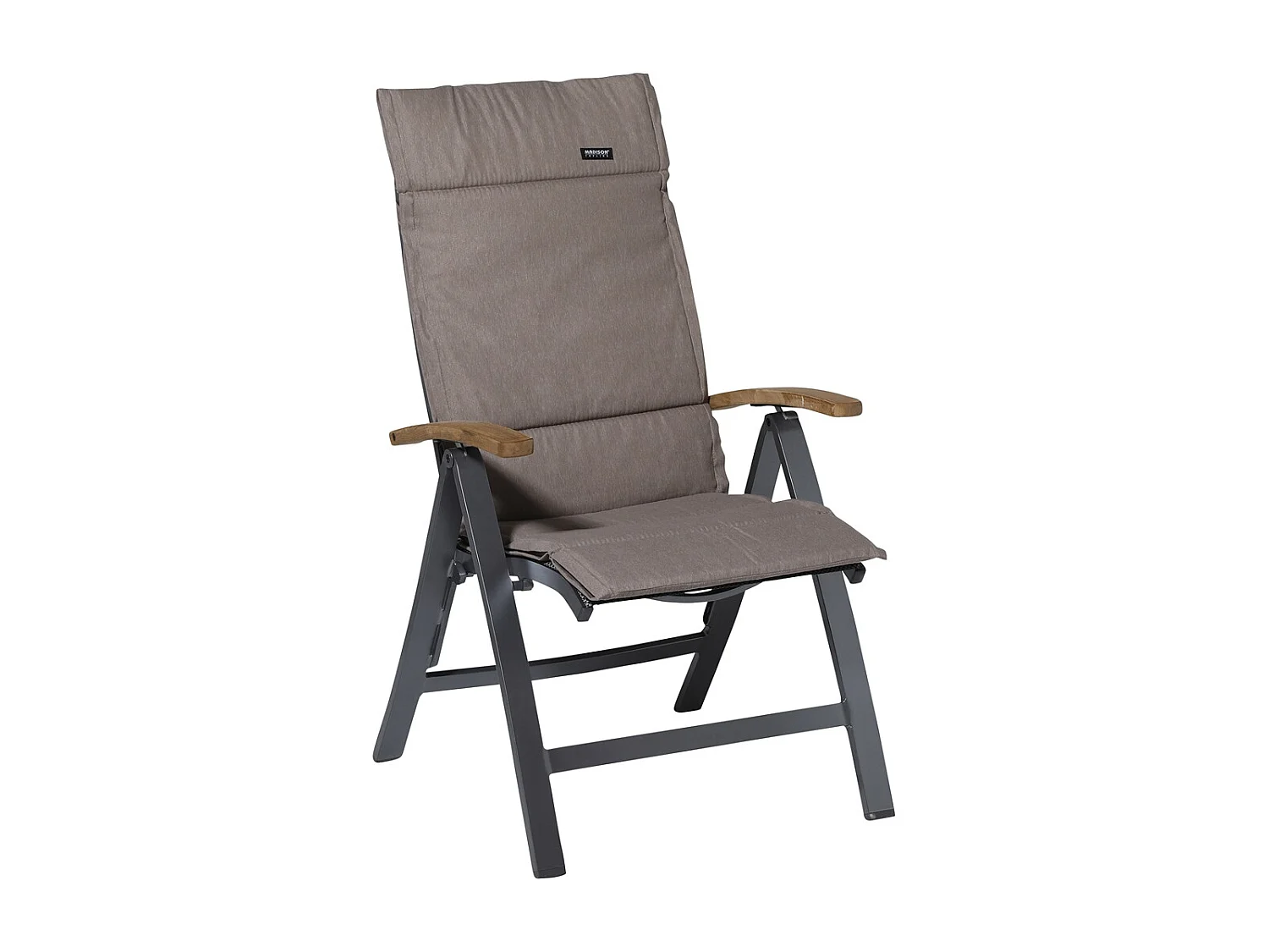 Coussin de jardin Fiber Deluxe Panama taupe - Env. 125x50 cm - Lot de 4