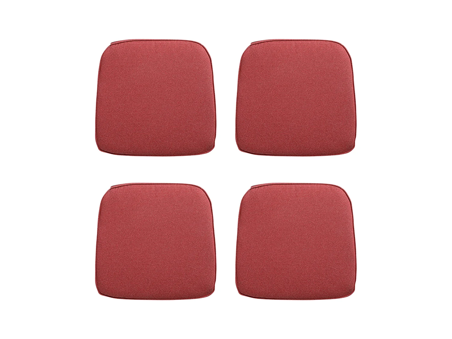 Coussin d'assise en osier Manchester rouge - Environ 48 x 48 cm - Lot de 4