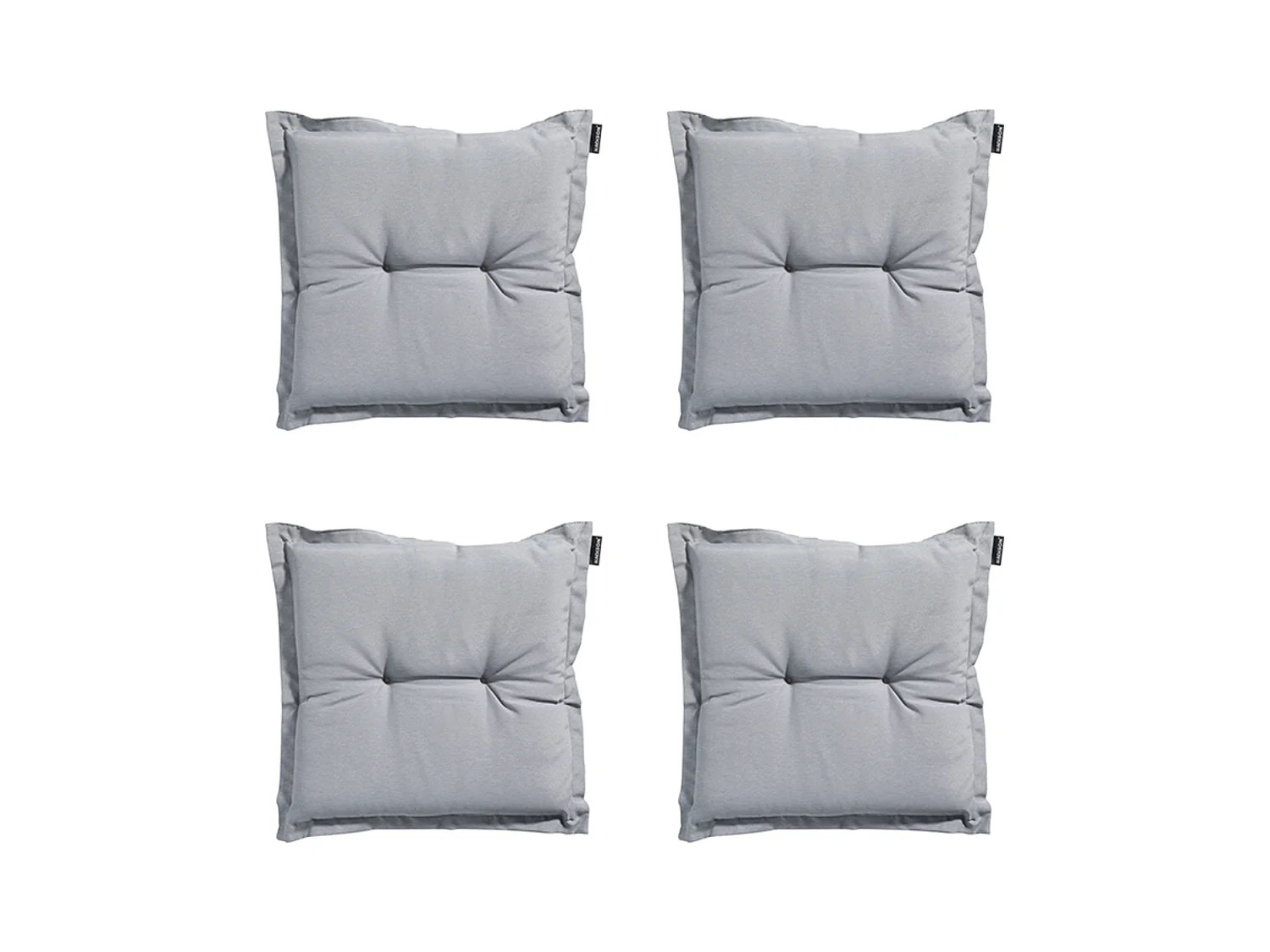 Coussin d'assise Panama gris clair - Environ 50 x 50 cm - Lot de 4