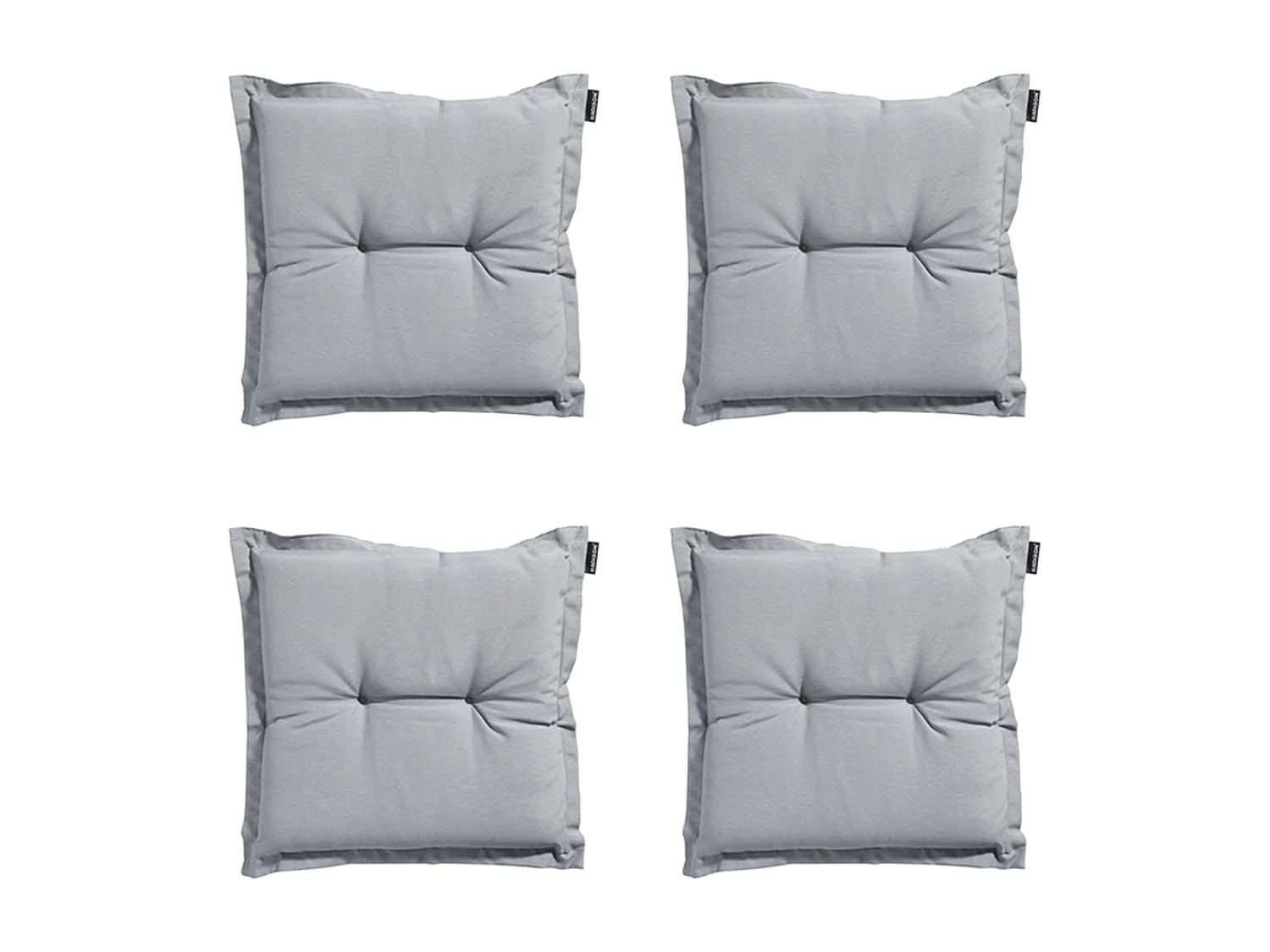 Coussin d'assise Panama gris clair - Environ 50 x 50 cm - Lot de 4