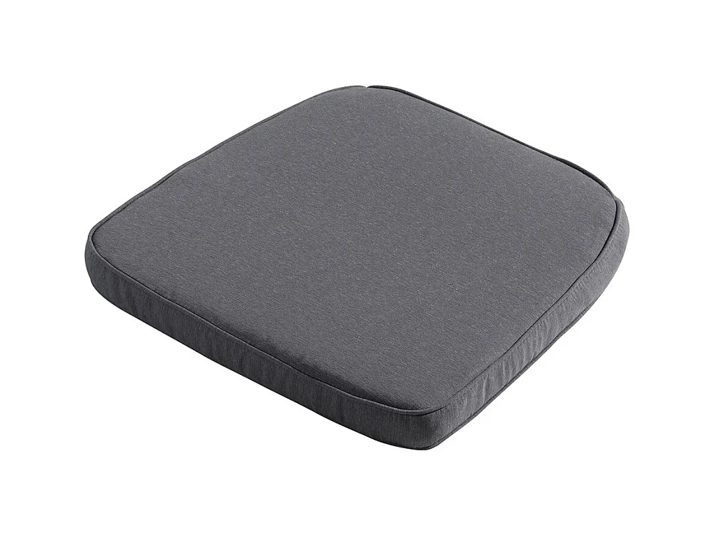 Coussin d'assise en osier Panama gris - Environ 48 x 48 cm - Lot de 4