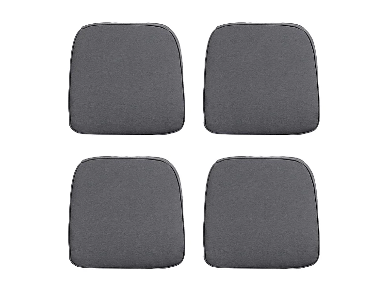 Coussin d'assise en osier Panama gris - Environ 48 x 48 cm - Lot de 4