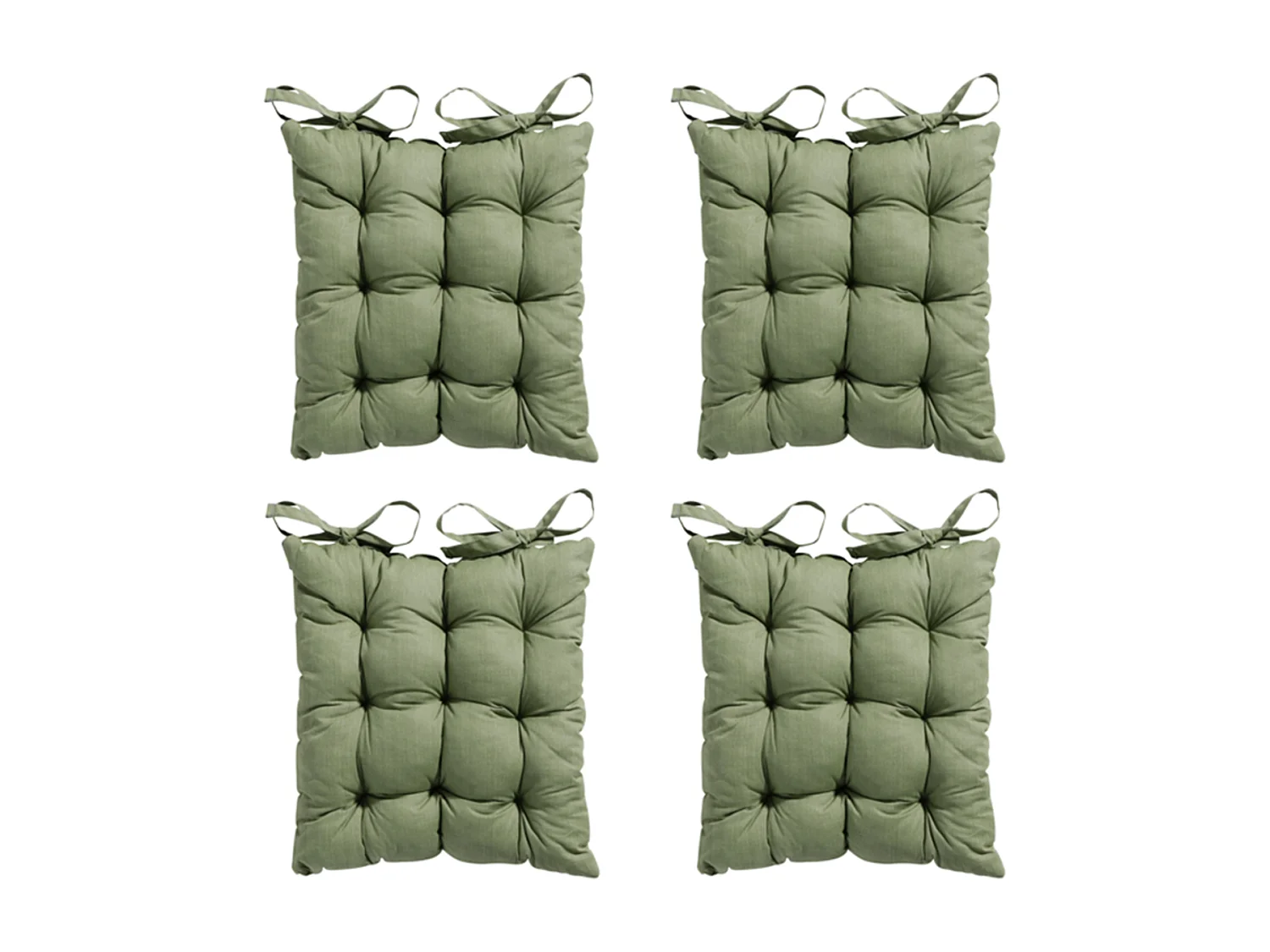 Zitkussen Toscane Basic green - Ca. 46x46 cm - Set van 4