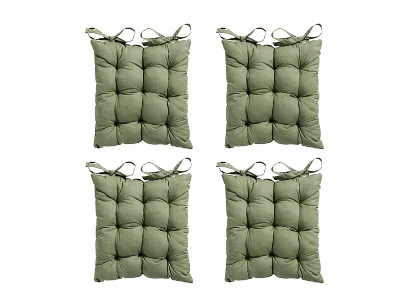 Zitkussen Toscane Basic green - Ca. 46x46 cm - Set van 4