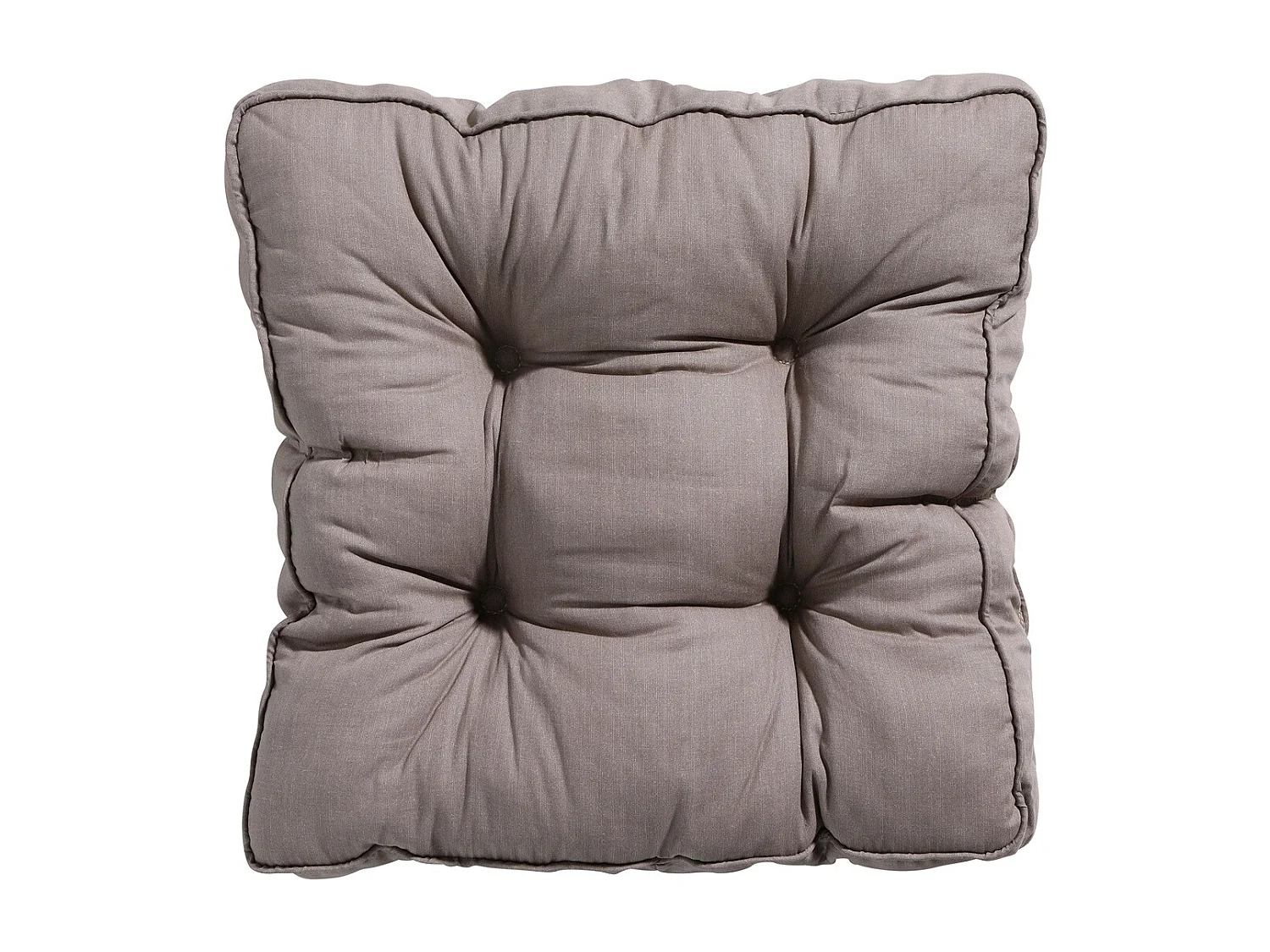 Coussin d'assise Florance Basic taupe - Env. 47x47 cm - Lot de 4