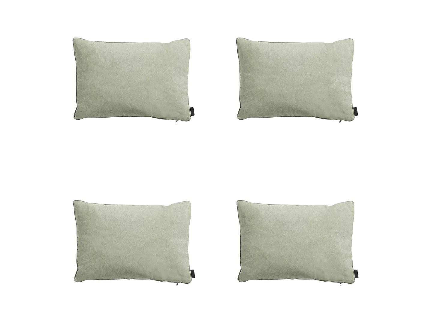 Coussin décoratif Panama sauge - Env. 40x60 cm - Lot de 4