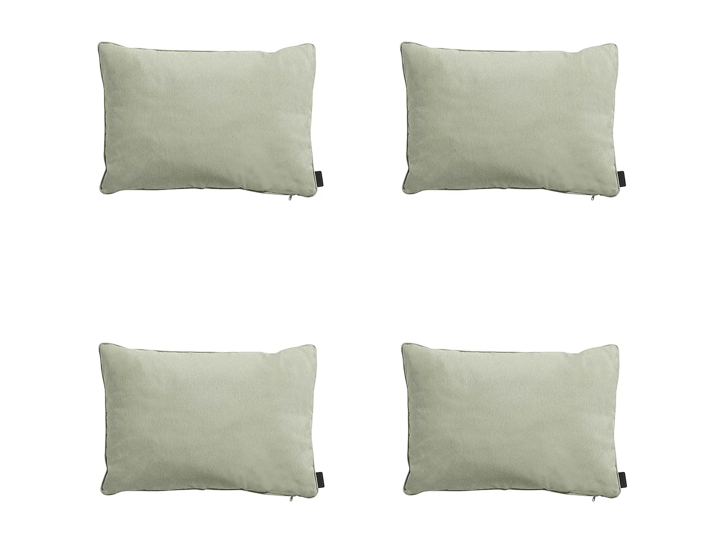 Coussin décoratif Panama sauge - Env. 40x60 cm - Lot de 4