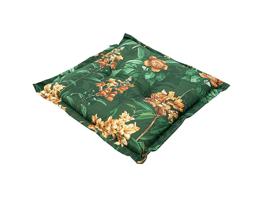 Coussin d'assise Lua vert - Environ 50x50 cm - Lot de 4