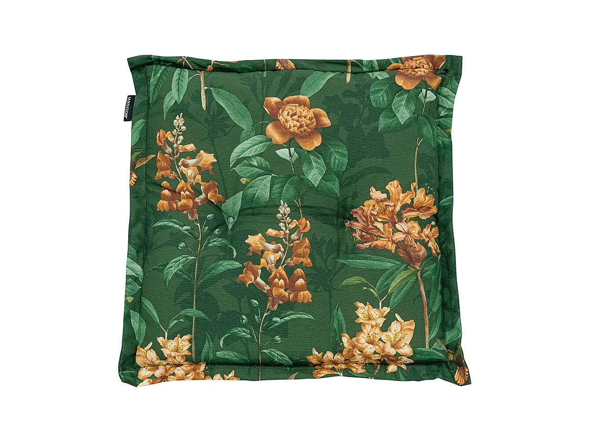 Coussin d'assise Lua vert - Environ 50x50 cm - Lot de 4