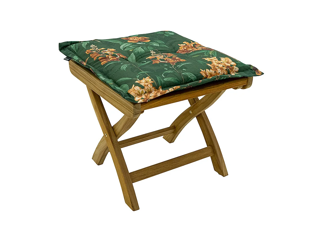 Coussin d'assise Lua vert - Environ 50x50 cm - Lot de 4