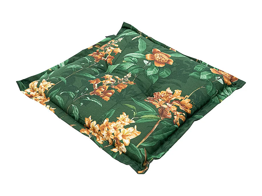 Coussin d'assise Lua vert - Environ 50x50 cm - Lot de 4