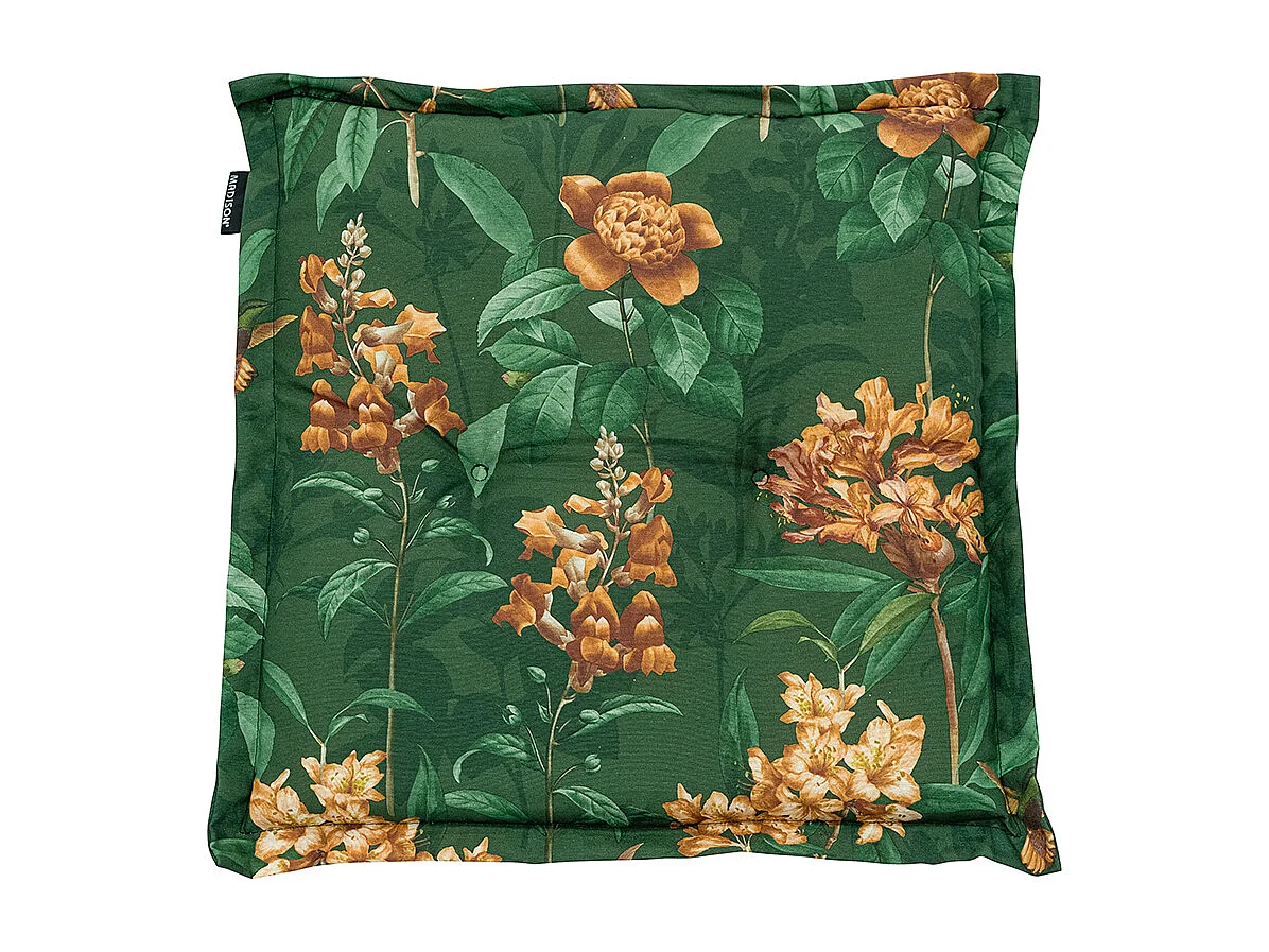 Coussin d'assise Lua vert - Environ 50x50 cm - Lot de 4