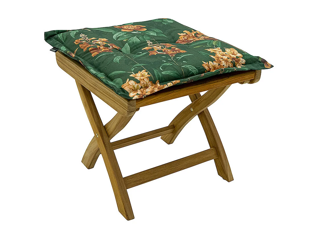 Coussin d'assise Lua vert - Environ 50x50 cm - Lot de 4