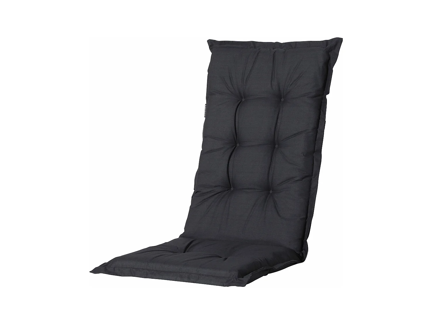 Coussin de chaise de jardin haut dossier Basic noir - Environ 123 x 50 cm - Lot de 4